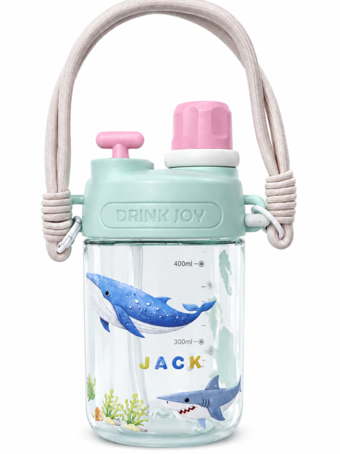 Siplab DIY Personalised Kids Drink Bottle Kit Pink| 560ml Tritan Bottle
