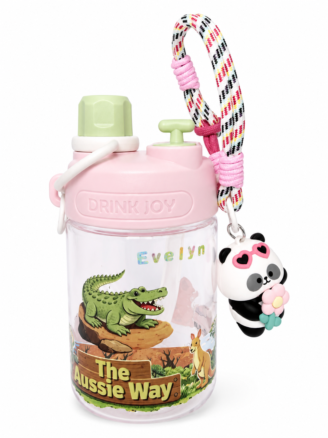 Siplab DIY Personalised Kids Drink Bottle Kit Pink| 560ml Tritan Bottle