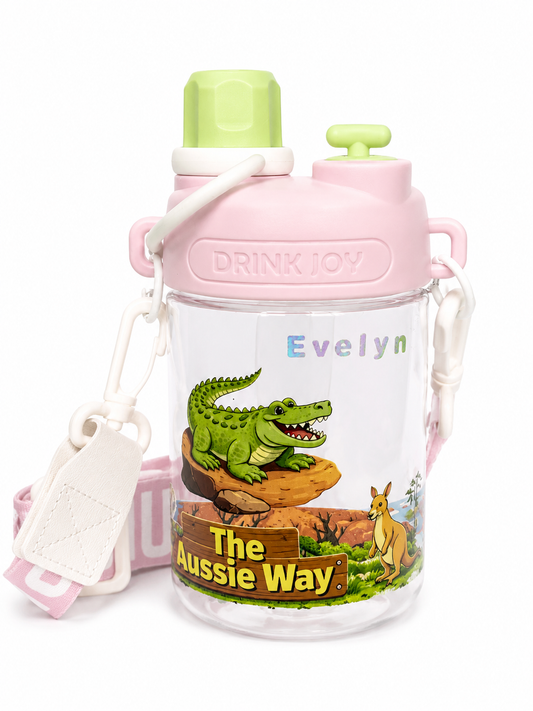 Siplab DIY Personalised Kids Drink Bottle Kit Pink| 560ml Tritan Bottle
