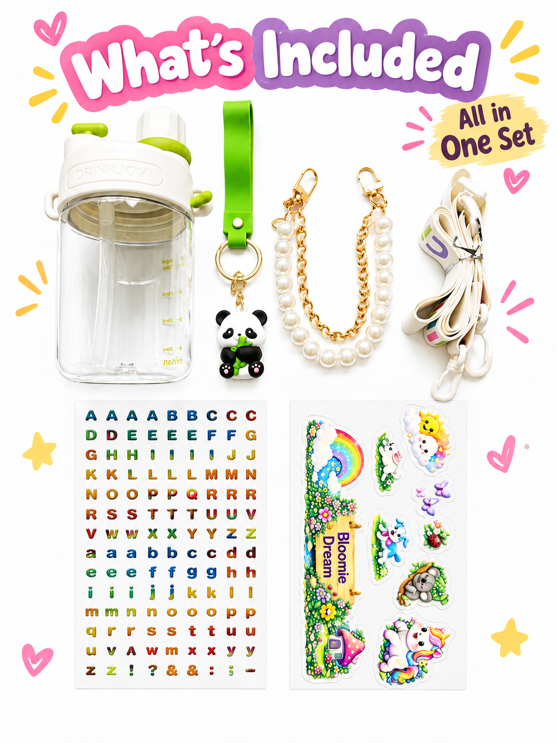 Siplab DIY Personalised Kids Drink Bottle Kit | 560ml Tritan Bottle